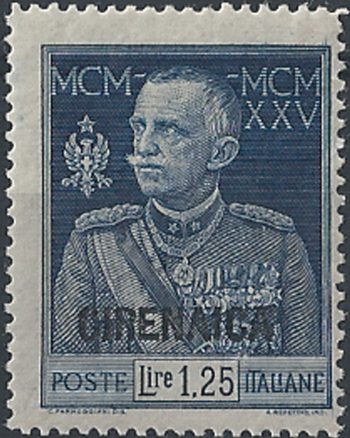 1926 Cirenaica Giubileo Lire 1,25 mc MNH Sassone n. 26