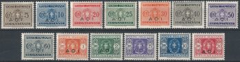 1939-40 Africa Orientale Italiana segnatasse 13v. MNH Sassone n. 1/13