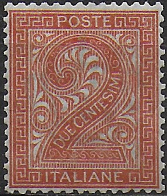 1863-65 Italia VE II 2c. Torino bc MNH Sassone n. T15
