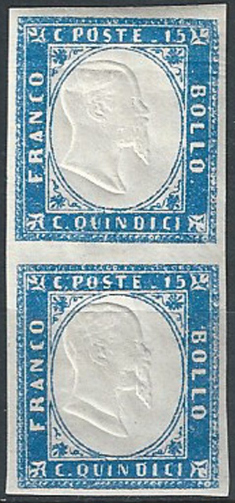 1863 Italia VE II 15c. celeste latteo MNH Sassone n. 11d+k