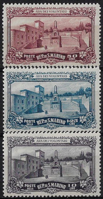 1927 San Marino Ara Volontari 3v. MNH Sassone n. 134/36