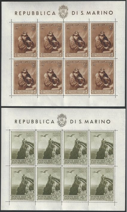 1944 San Marino Case Popolari MS MNH Sassone n. 4/5