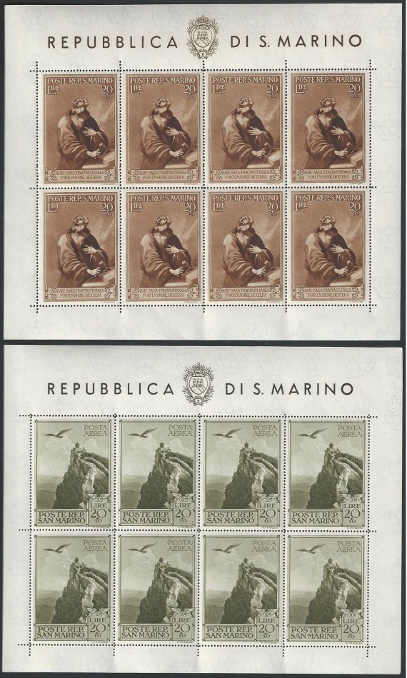 1944 San Marino Case Popolari MS MNH Sassone n. 4/5