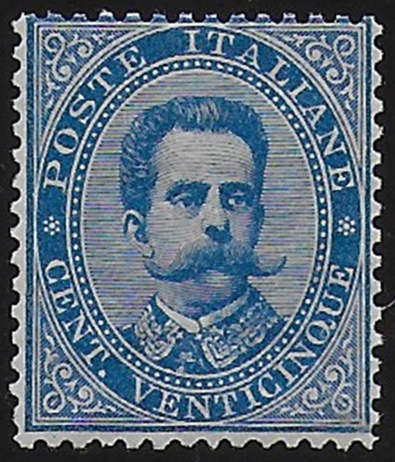 1879 Italia Umberto I 25c. dark blue MNH Sassone n. 40a