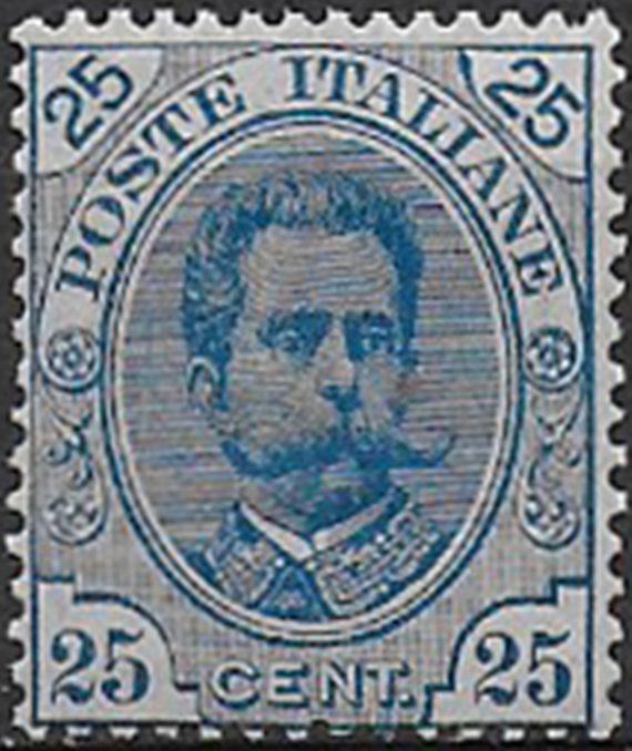 1893 Italia Umberto I 25c. azzurro MNH Sassone n. 62