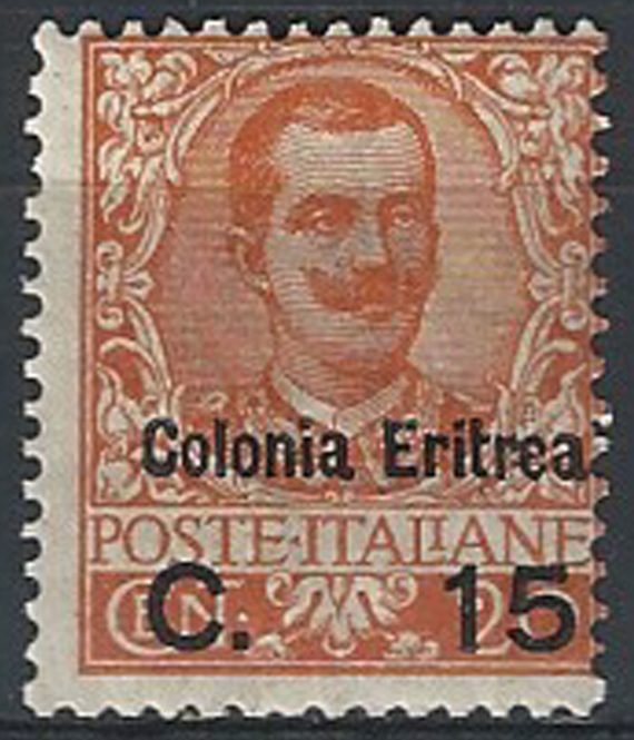 1905 Eritrea VE III 15c. su 20c. mc. MNH Sassone n. 30