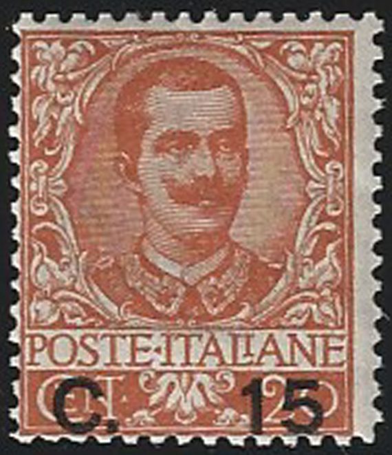 1905 Italia 15c. su 20c. arancio MNH Sassone n. 79