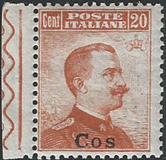 1917 Egeo Coo 20c. arancio mc MNH Sassone n. 9