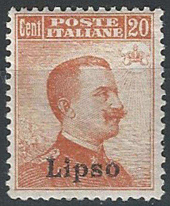 1917 Egeo Lipso 20c. arancio bc MNH Sassone n. 9