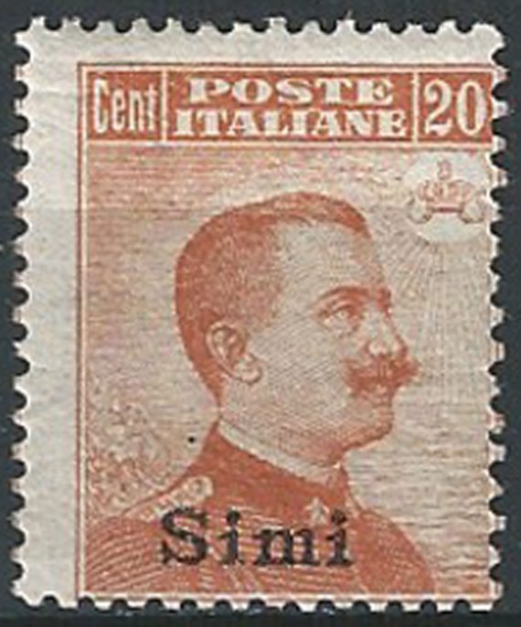 1917 Egeo Simi 20c. arancio mc. MNH Sassone n. 9