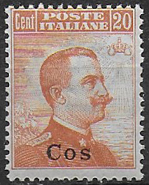 1921-22 Egeo Coo 20c. arancio MNH Sassone n. 11