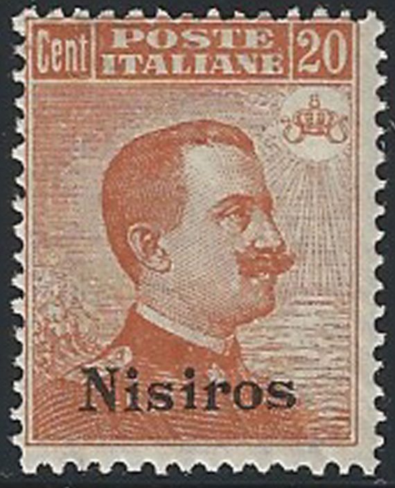 1921-22 Egeo Nisiro 20c. arancio MNH Sassone n. 11