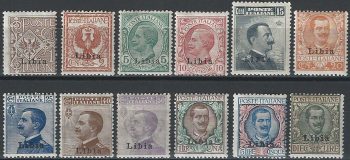 1912-15 Libia ordinaria 12v. MNH Sassone n. 1/12