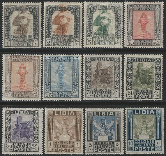 1921 Libia Pittorica 12v. bc MNH Sassone n. 21/32