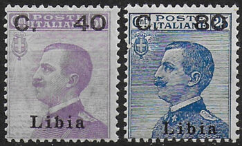 1922 Libia overprinted 2v. MNH Sassone n. 38/39
