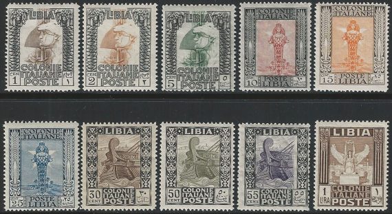 1924-29 Libia Pittorica 10v. MNH Sassone n. 44/53