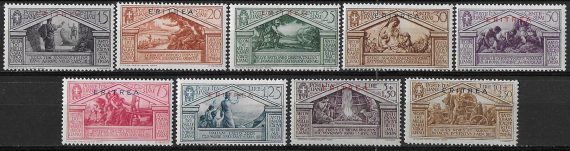 1930 Eritrea Virgilio 9v. MNH Sassone n. 179/87