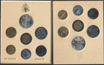 1985 Vaticano serie divisionale 7 monete FDC