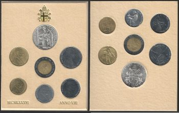 1986 Vaticano serie divisionale 7 monete FDC