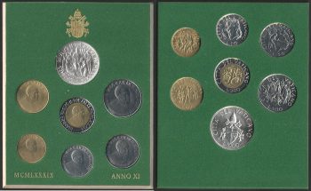 1989 Vaticano serie divisionale 7 monete FDC