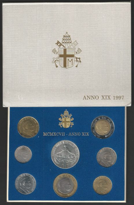 1997 Vaticano serie divisionale 8 monete FDC