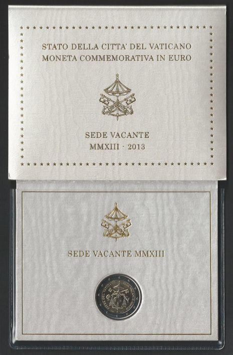 2013 Vaticano Sede Vacante € 2,00 FDC - BU in folder