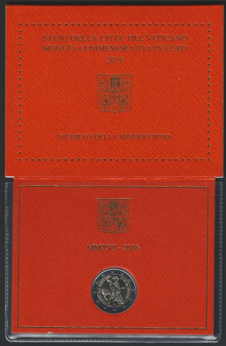 2016 Vaticano Misericordia € 2,00 FDC - BU in folder