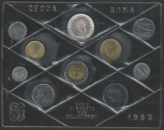 1983 Italia divisionale Zecca 10 monete FDC