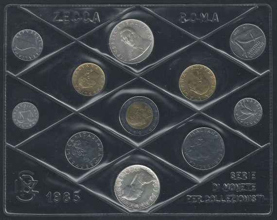 1985 Italia divisionale della Zecca 11 monete FDC