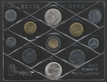 1988 Italia divisionale Zecca 11 monete FDC