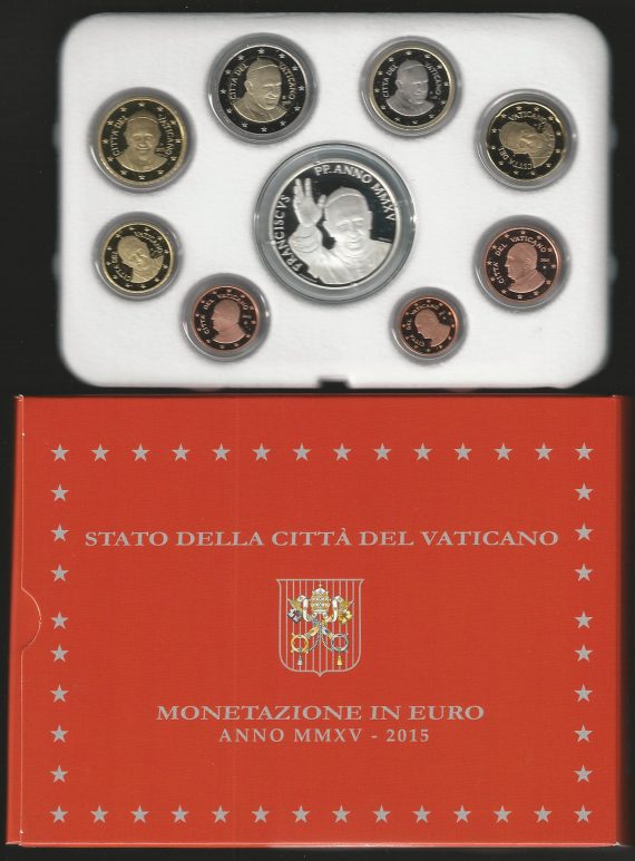 2015 Vaticano divisionale 9 monete FS