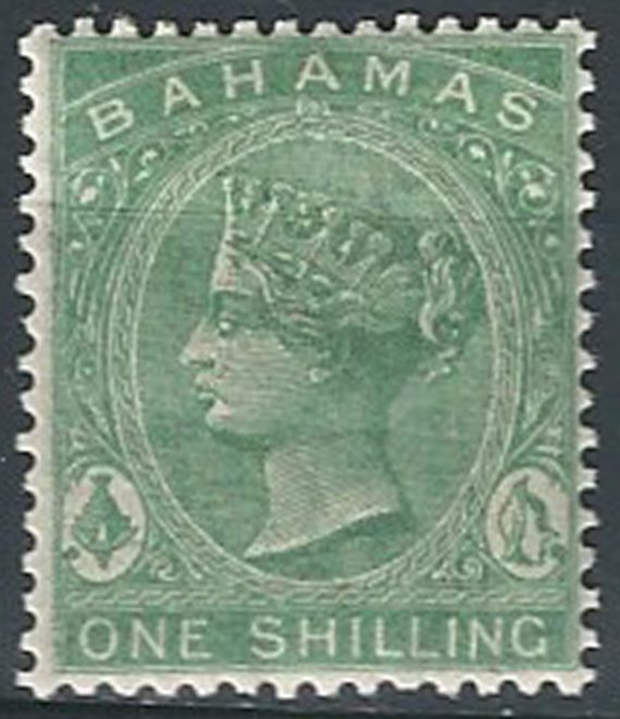 1882-98 Bahamas 1s deep green MNH SG n. 44