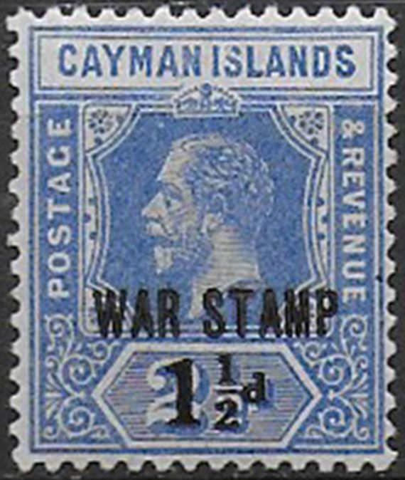 1917 Cayman Islands WAR STAMP T16 MNH SG n. 55