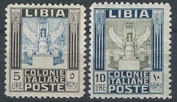 1937 Libia Vittoria alata 2v. MNH Sassone n. 144/45