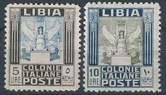 1937 Libia Vittoria alata 2v. MNH Sassone n. 144/45