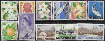 1963 Cook Islands Pictorial 11v. MNH SG n. 163/173
