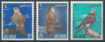 1965 Abu Dhabi Falcons 3v. MNH SG n 12/14