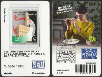 2015 Italia Firenzefil tessera Unificato n. 1151