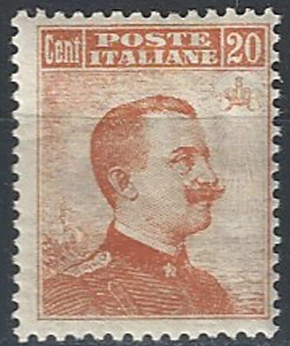 1916 Italia Regno cent. 20 arancio SL (MNH) Cat Sas 107 200,00