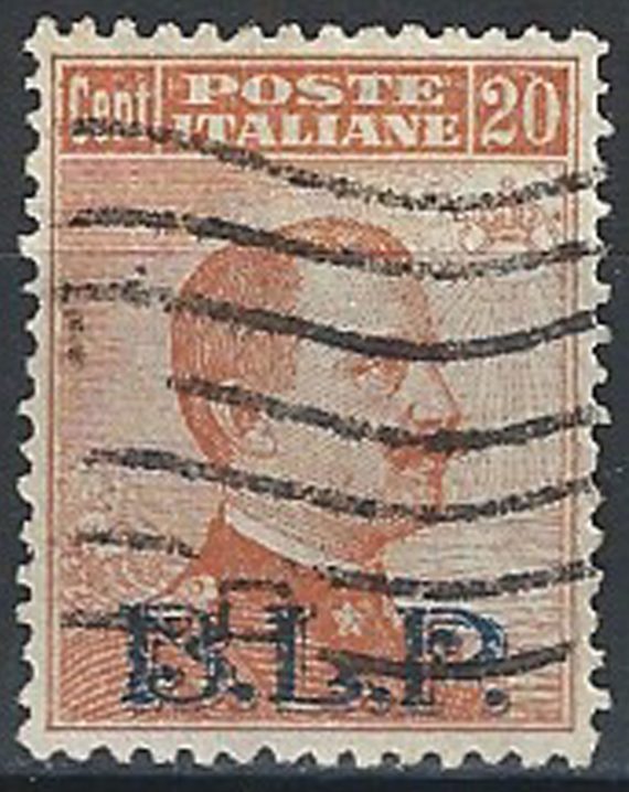 1922-23 Italia VE III 20c. arancio BLP cancelled Sassone n. 7
