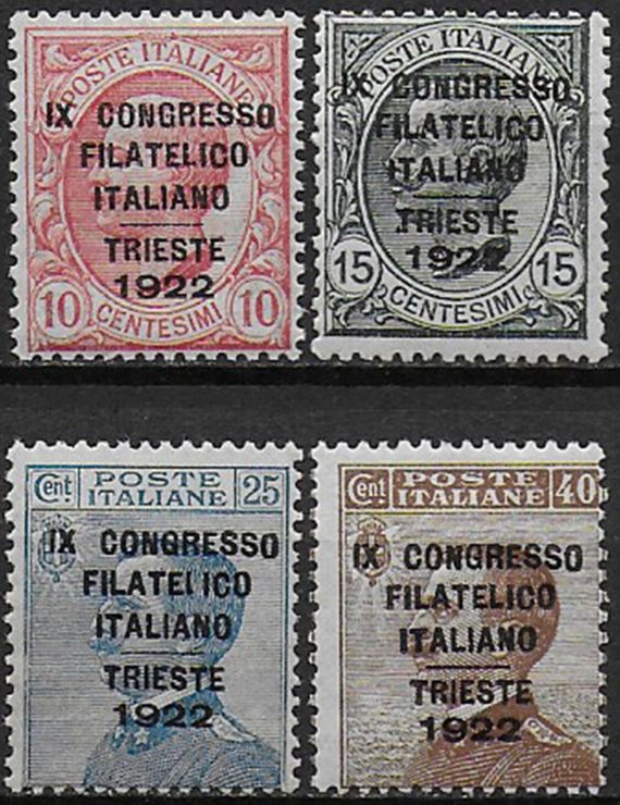 1922 Italia Congresso 4v. mc+ MNH Sassone n. 123/26