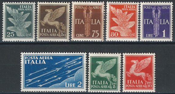1930-32 Italia posta aerea 8v. MNH Sassone n. 10/17