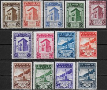 1943 San Marino XX Fasci 13v. NE mc MNH Sassone n. 240/52