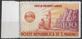 1946 San Marino UNRRA 1v. MNH Sass n. 296