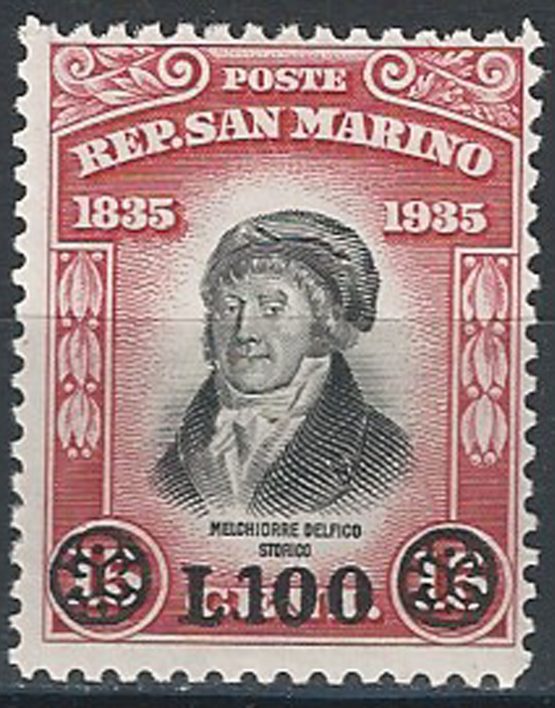 1948 San Marino Delfico sopr. MNH Sass. n. 341