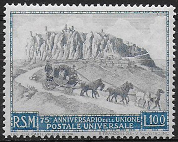 1949 San Marino UPU L.100 MNH Sass n. 366