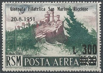 San Marino 1951 3° Giornata filatelica RSM-Riccione 1v. MNH Sass. n. A98