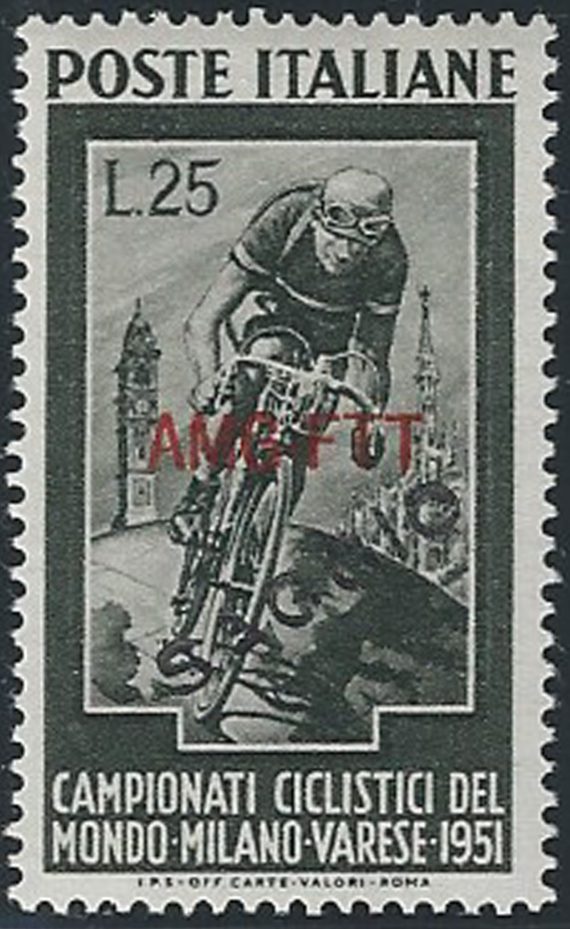1951 Trieste A Campionati Ciclismo "SAGGIO" MNH