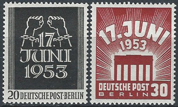 1953 Berlino Insurrezione 2v. MNH Unif n. 96/97