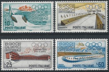 1956 Italia Giochi Olimpici Invernali 4v. MNH Sassone 793I/96I